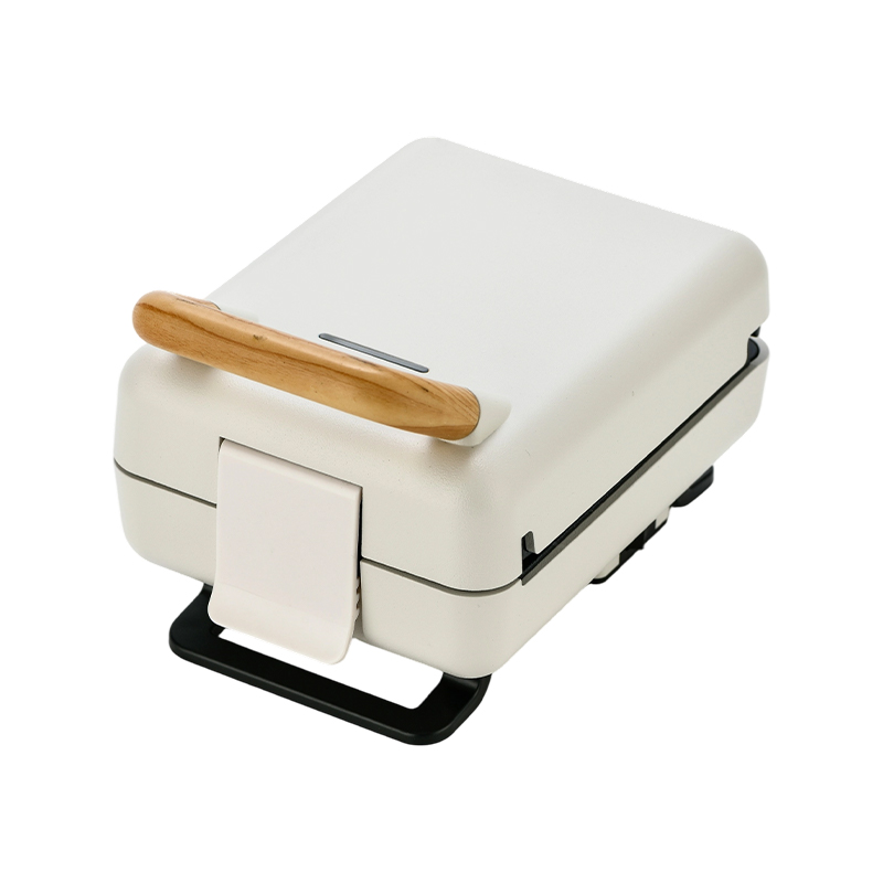BJX-S015 Sandwichmaker mit Holzmaserungsgriff und fester Platte