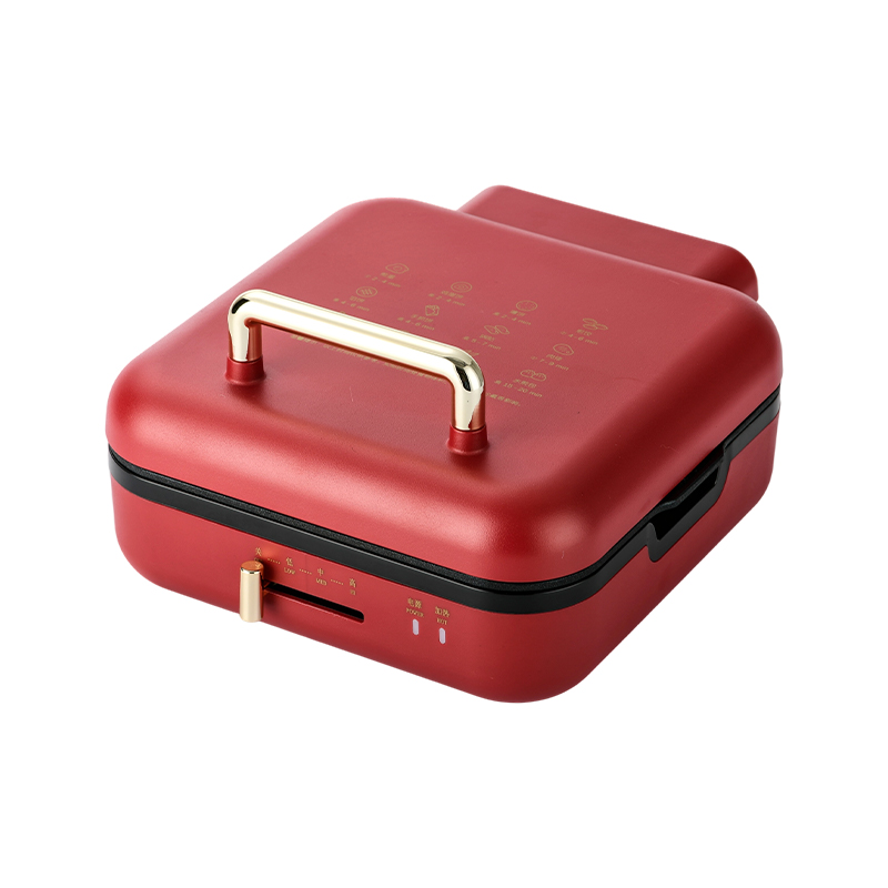 BJX-S017 24x24cm Grillpfanne mit Grill (Temperaturregelung + Holzmaserungsgriff)