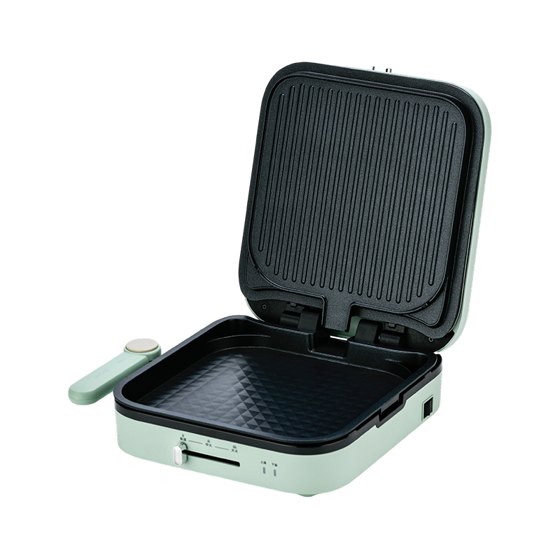 BJX-S022 28x28cm 180° Öffnungs- und Schließtemperaturregelung Abnehmbare Platte Großer Grill